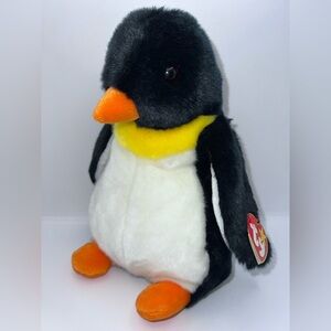 Ty 1998 Beanie Buddy Waddle the Penguin Large 10" Stuffed Plush Toy Vintage